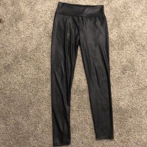 Charlotte Russe Black faux leather leggings